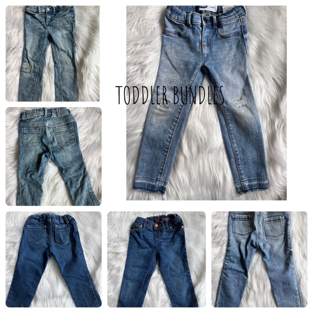 Toddler Girls Jean Bundles - 3 Pairs Size 4T